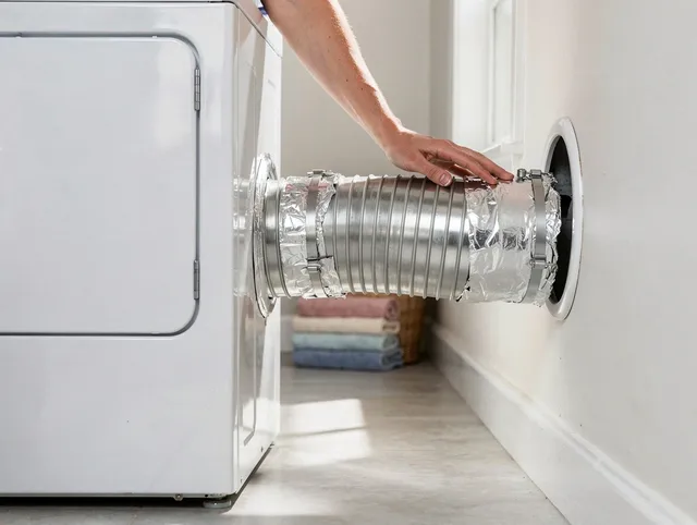 Professional dryer vent hose installation by Granby Dryer Vent Cleaning in Granby