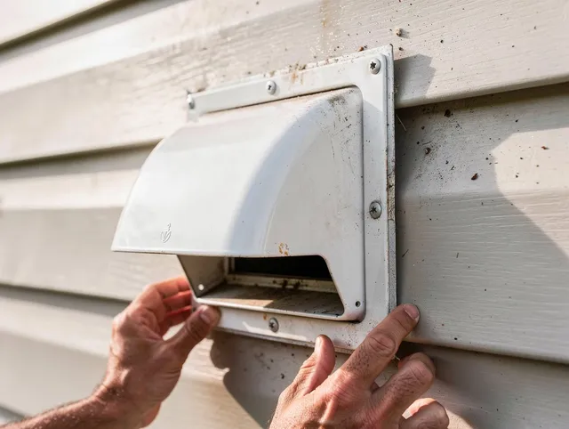 Granby Dryer Vent Cleaning technician delivering thorough residential dryer vent cleaning service in Granby